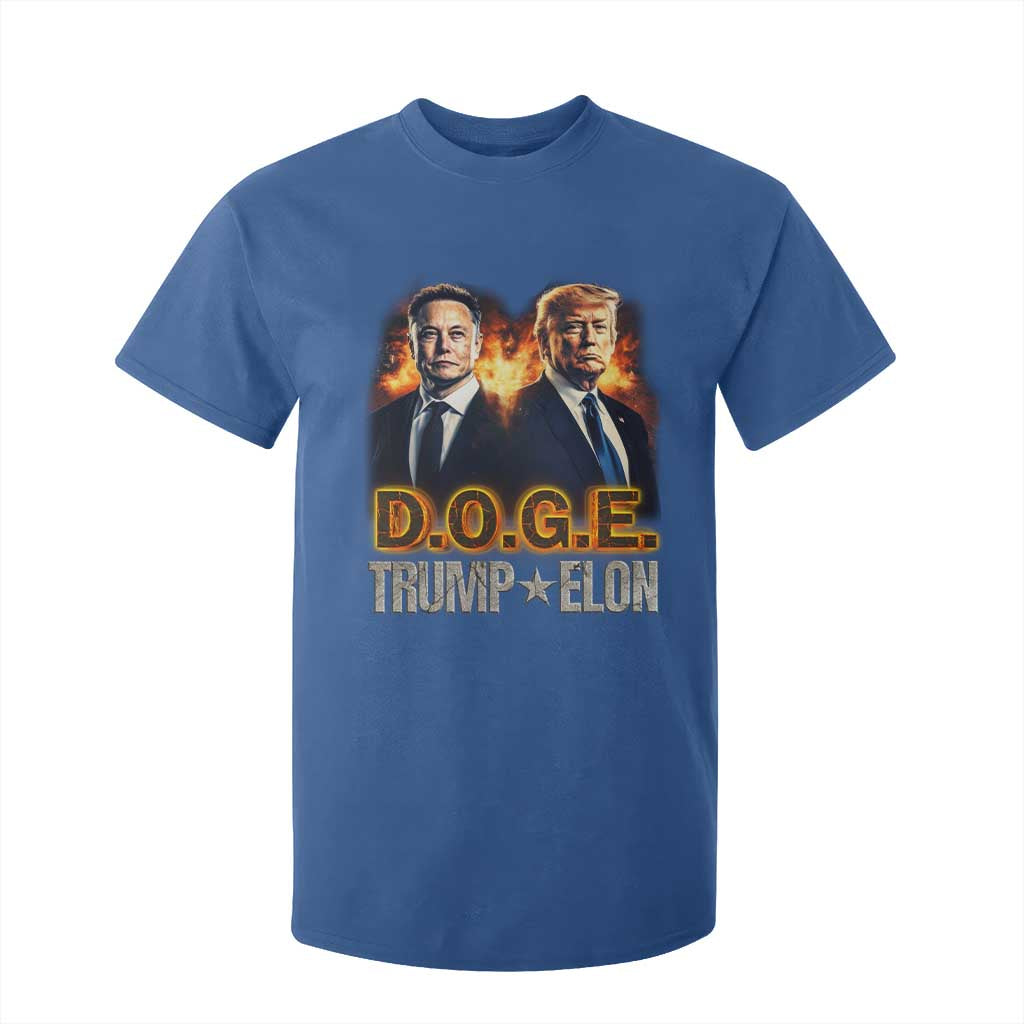 Trump Elon 2025 DOGE T Shirt For Kid TS09 Royal Blue Print Your Wear