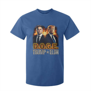 Trump Elon 2025 DOGE T Shirt For Kid TS09 Royal Blue Print Your Wear