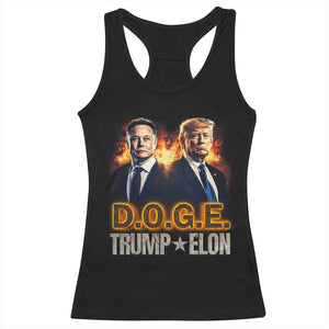 Trump Elon 2025 DOGE Racerback Tank Top TS09 Black Print Your Wear