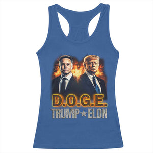 Trump Elon 2025 DOGE Racerback Tank Top TS09 Royal Blue Print Your Wear
