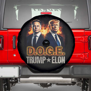 Trump Elon 2025 DOGE Spare Tire Cover TS09 Black Print Your Wear