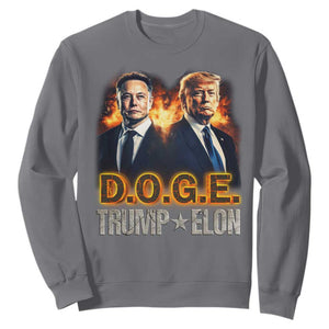 Trump Elon 2025 DOGE Sweatshirt TS09 Charcoal Print Your Wear