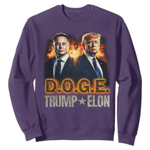 Trump Elon 2025 DOGE Sweatshirt TS09 Purple Print Your Wear