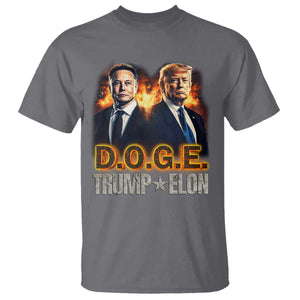 Trump Elon 2025 DOGE T Shirt TS09 Charcoal Print Your Wear