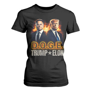 Trump Elon 2025 DOGE T Shirt For Women TS09 Black Print Your Wear