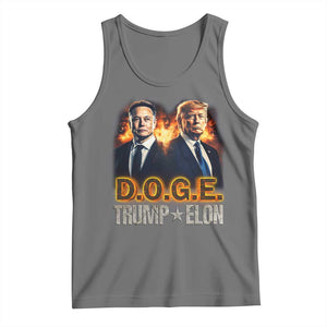 Trump Elon 2025 DOGE Tank Top TS09 Black Heather Print Your Wear