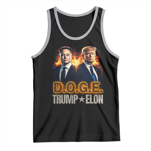 Trump Elon 2025 DOGE Tank Top TS09 Black Athletic Heather Print Your Wear