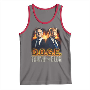 Trump Elon 2025 DOGE Tank Top TS09 Deep Heather Red Print Your Wear