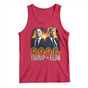 Trump Elon 2025 DOGE Tank Top TS09 Red Print Your Wear