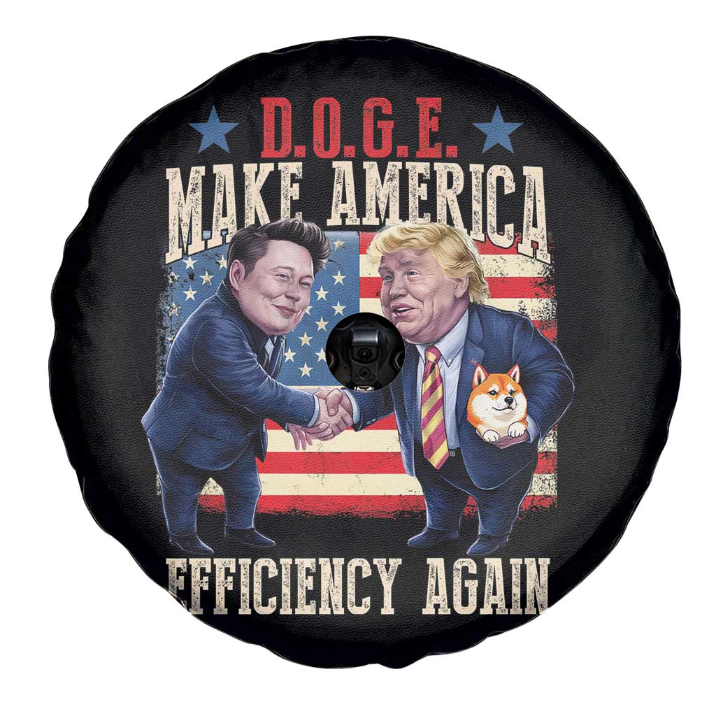 Trump Elon 2025 Spare Tire Cover DOGE Make America Efficiency Again TS09 Print Your Wear