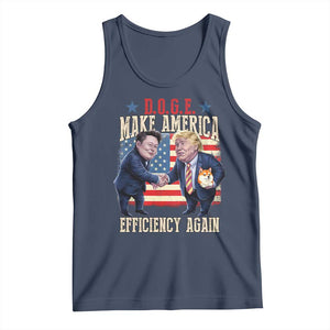 Trump Elon 2025 Tank Top DOGE Make America Efficiency Again TS09 Navy Print Your Wear