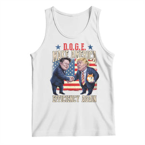 Trump Elon 2025 Tank Top DOGE Make America Efficiency Again TS09 White Print Your Wear