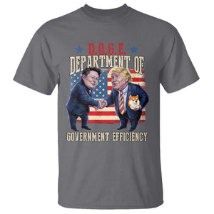 Trump Elon 2025 T Shirt DOGE Department of Government Efficiency TS09 Charcoal Print Your Wear