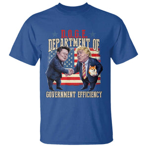 Trump Elon 2025 T Shirt DOGE Department of Government Efficiency TS09 Royal Blue Print Your Wear