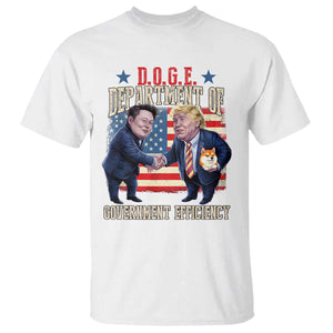 Trump Elon 2025 T Shirt DOGE Department of Government Efficiency TS09 White Print Your Wear