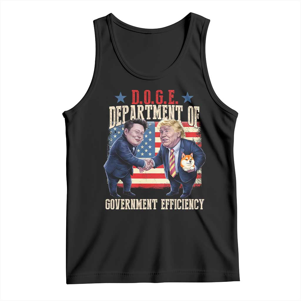 Trump Elon 2025 Tank Top DOGE Department of Government Efficiency TS09 Black Print Your Wear