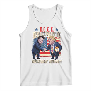 Trump Elon 2025 Tank Top DOGE Department of Government Efficiency TS09 White Print Your Wear