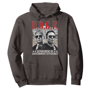 Trump Elon DOGE Hoodie Department of Government Efficiency TS09 Dark Chocolate Print Your Wear