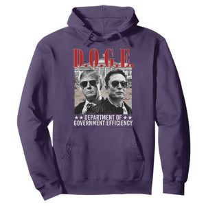 Trump Elon DOGE Hoodie Department of Government Efficiency TS09 Purple Print Your Wear