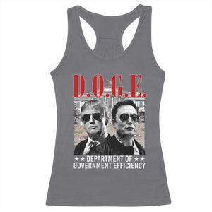 Trump Elon DOGE Racerback Tank Top Department of Government Efficiency TS09 Charcoal Print Your Wear