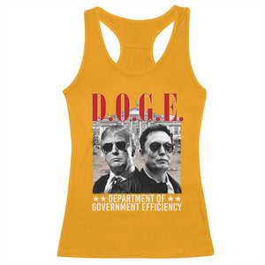 Trump Elon DOGE Racerback Tank Top Department of Government Efficiency TS09 Gold Print Your Wear