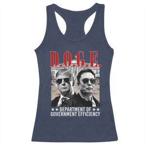 Trump Elon DOGE Racerback Tank Top Department of Government Efficiency TS09 Navy Print Your Wear