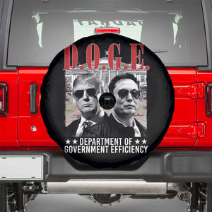 Trump Elon DOGE Spare Tire Cover Department of Government Efficiency TS09 Black Print Your Wear