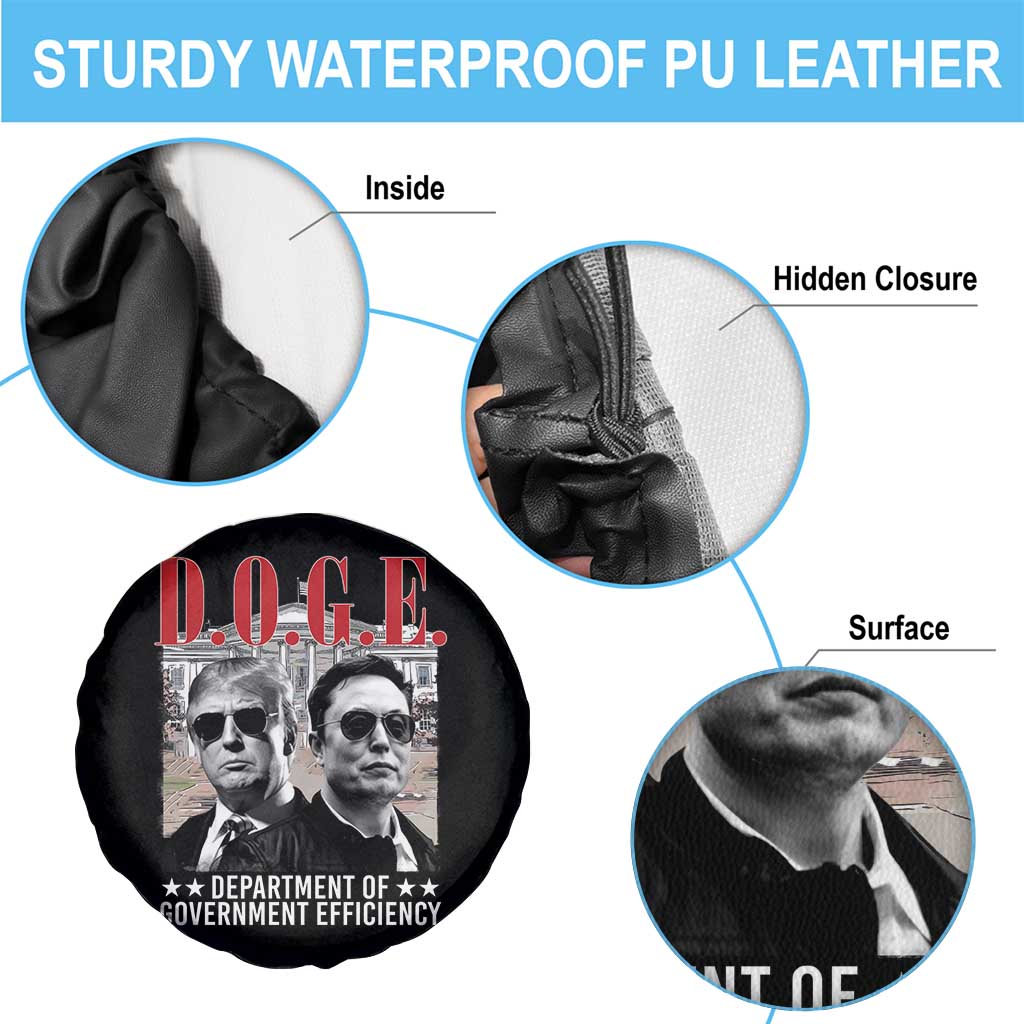 Trump Elon DOGE Spare Tire Cover Department of Government Efficiency TS09 Print Your Wear