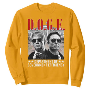 Trump Elon DOGE Sweatshirt Department of Government Efficiency TS09 Gold Print Your Wear