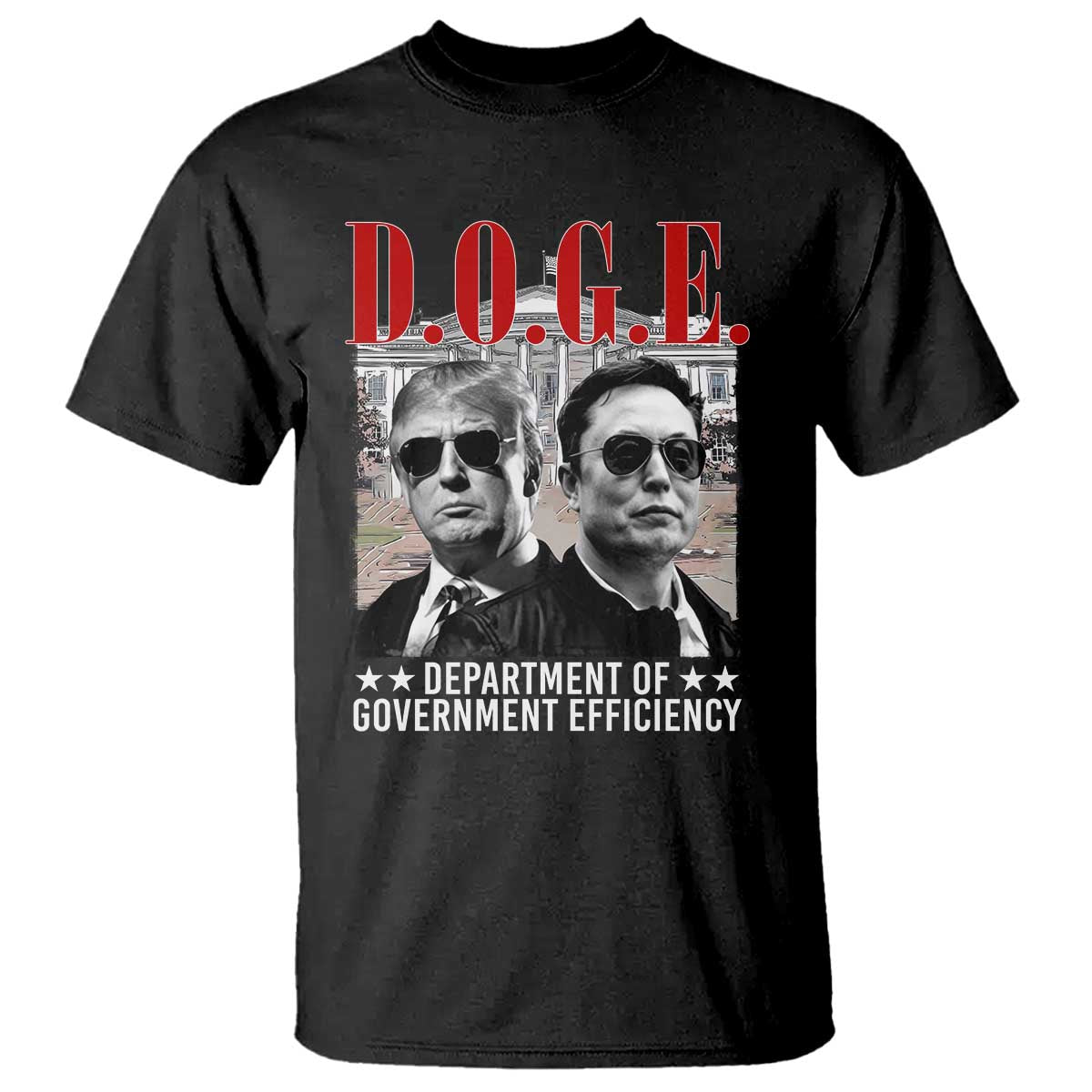 Trump Elon DOGE T Shirt Department of Government Efficiency TS09 Black Print Your Wear