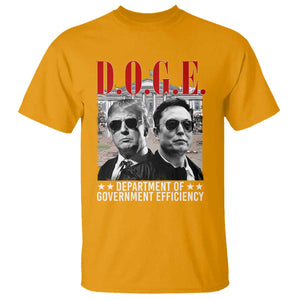 Trump Elon DOGE T Shirt Department of Government Efficiency TS09 Gold Print Your Wear