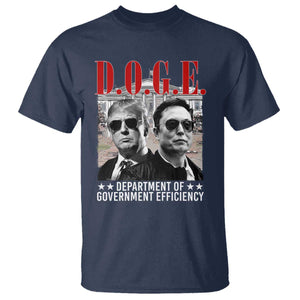 Trump Elon DOGE T Shirt Department of Government Efficiency TS09 Navy Print Your Wear