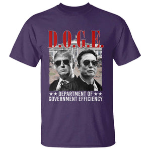 Trump Elon DOGE T Shirt Department of Government Efficiency TS09 Purple Print Your Wear
