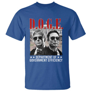Trump Elon DOGE T Shirt Department of Government Efficiency TS09 Royal Blue Print Your Wear