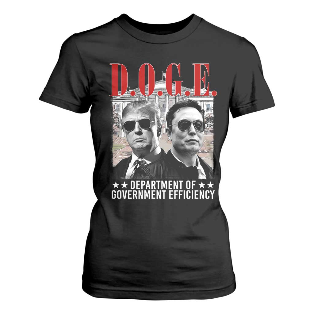 Trump Elon DOGE T Shirt For Women Department of Government Efficiency TS09 Black Print Your Wear