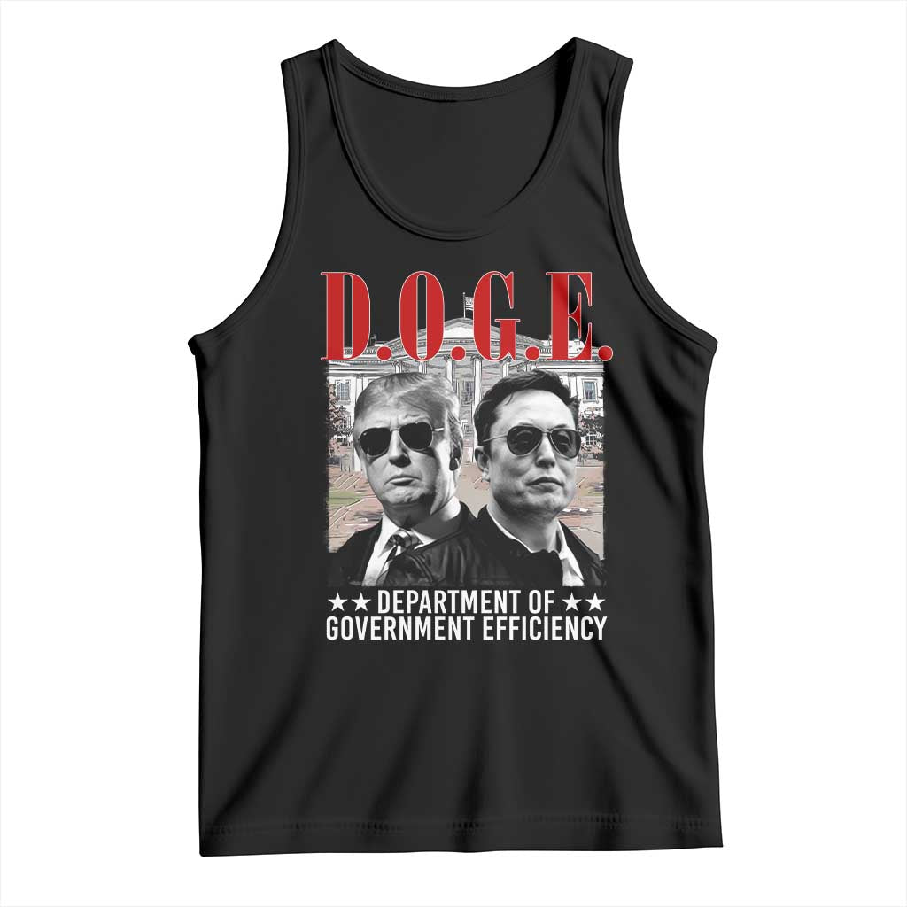 Trump Elon DOGE Tank Top Department of Government Efficiency TS09 Black Print Your Wear