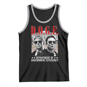 Trump Elon DOGE Tank Top Department of Government Efficiency TS09 Black Athletic Heather Print Your Wear