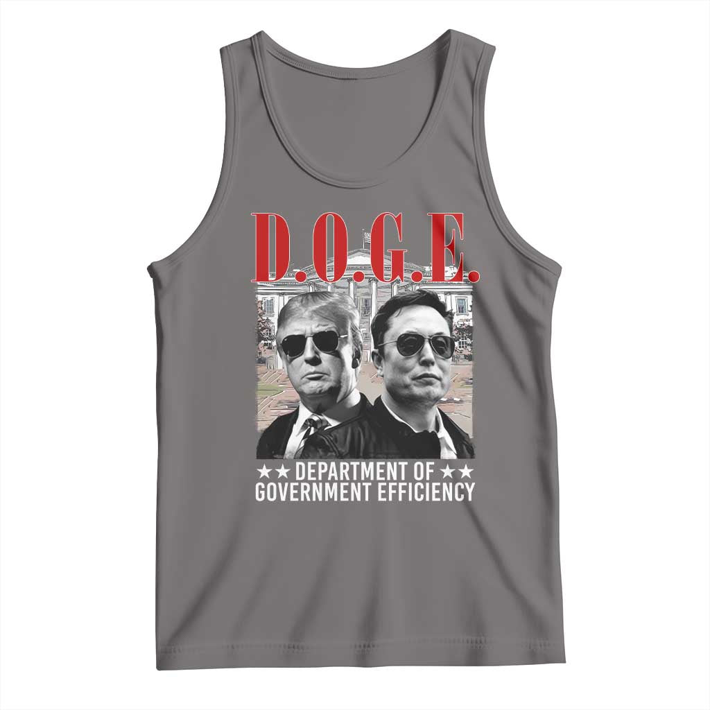 Trump Elon DOGE Tank Top Department of Government Efficiency TS09 Deep Heather Print Your Wear