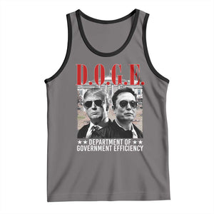 Trump Elon DOGE Tank Top Department of Government Efficiency TS09 Deep Heather Black Print Your Wear