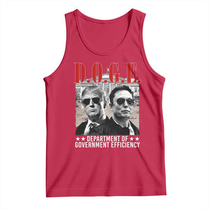 Trump Elon DOGE Tank Top Department of Government Efficiency TS09 Red Print Your Wear