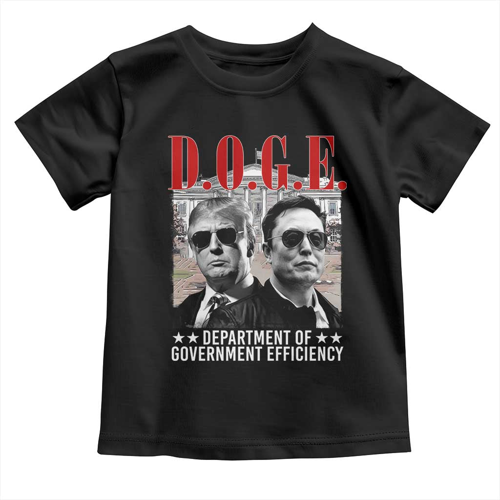 Trump Elon DOGE Toddler T Shirt Department of Government Efficiency TS09 Black Print Your Wear