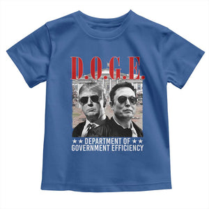 Trump Elon DOGE Toddler T Shirt Department of Government Efficiency TS09 Royal Blue Print Your Wear