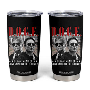 Trump Elon DOGE Tumbler Cup Department of Government Efficiency TS09 Black Print Your Wear