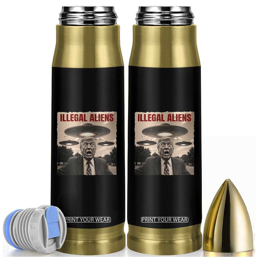 Funny Trump Illegal Aliens Bullet Tumbler TS09 Black Print Your Wear