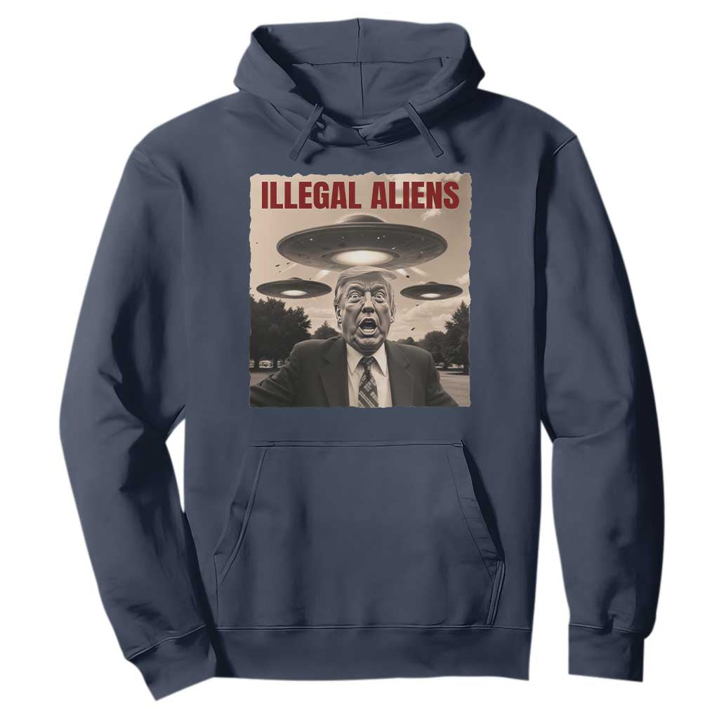 Funny Trump Illegal Aliens Hoodie TS09 Navy Print Your Wear