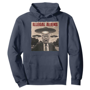 Funny Trump Illegal Aliens Hoodie TS09 Navy Print Your Wear