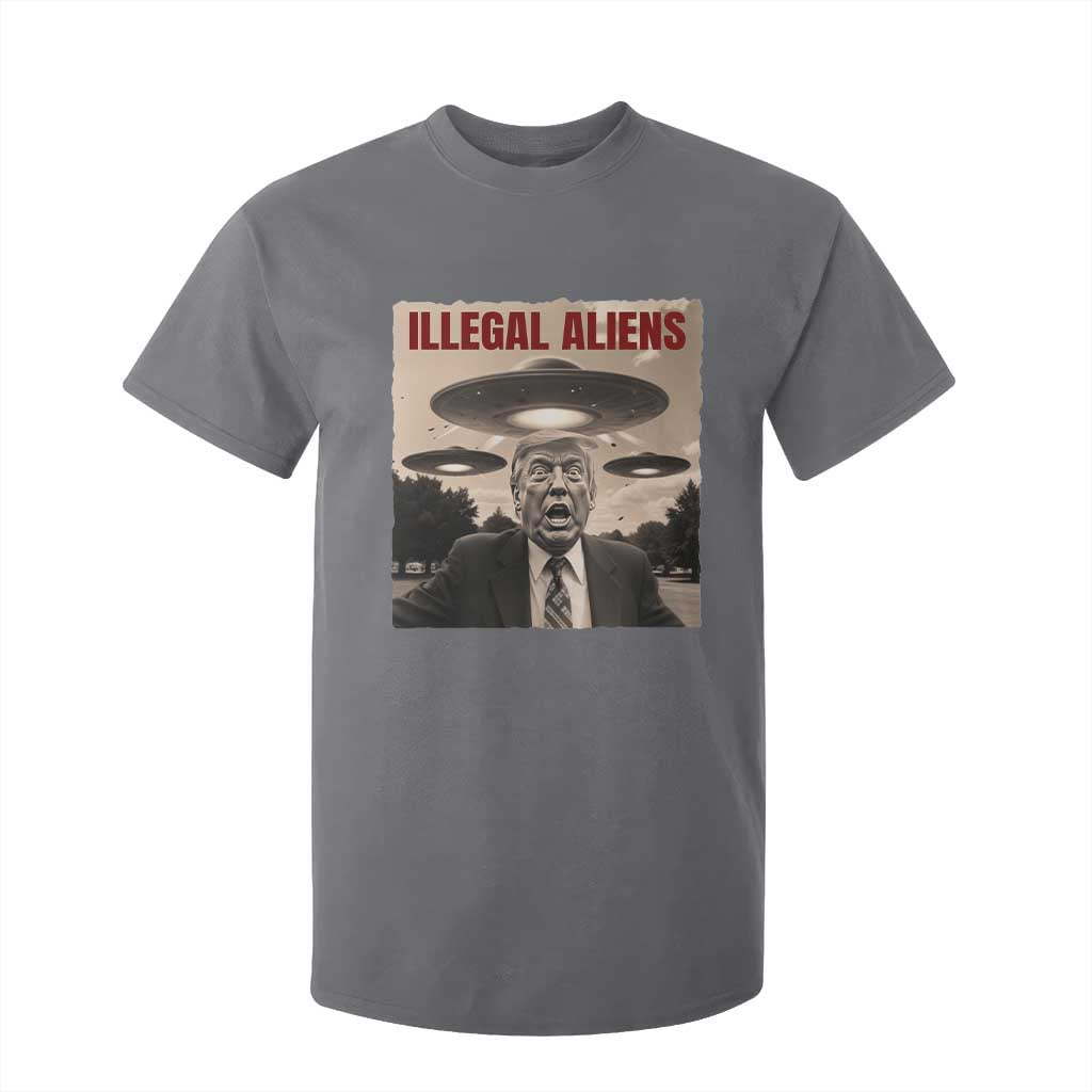 Funny Trump Illegal Aliens T Shirt For Kid TS09 Charcoal Print Your Wear