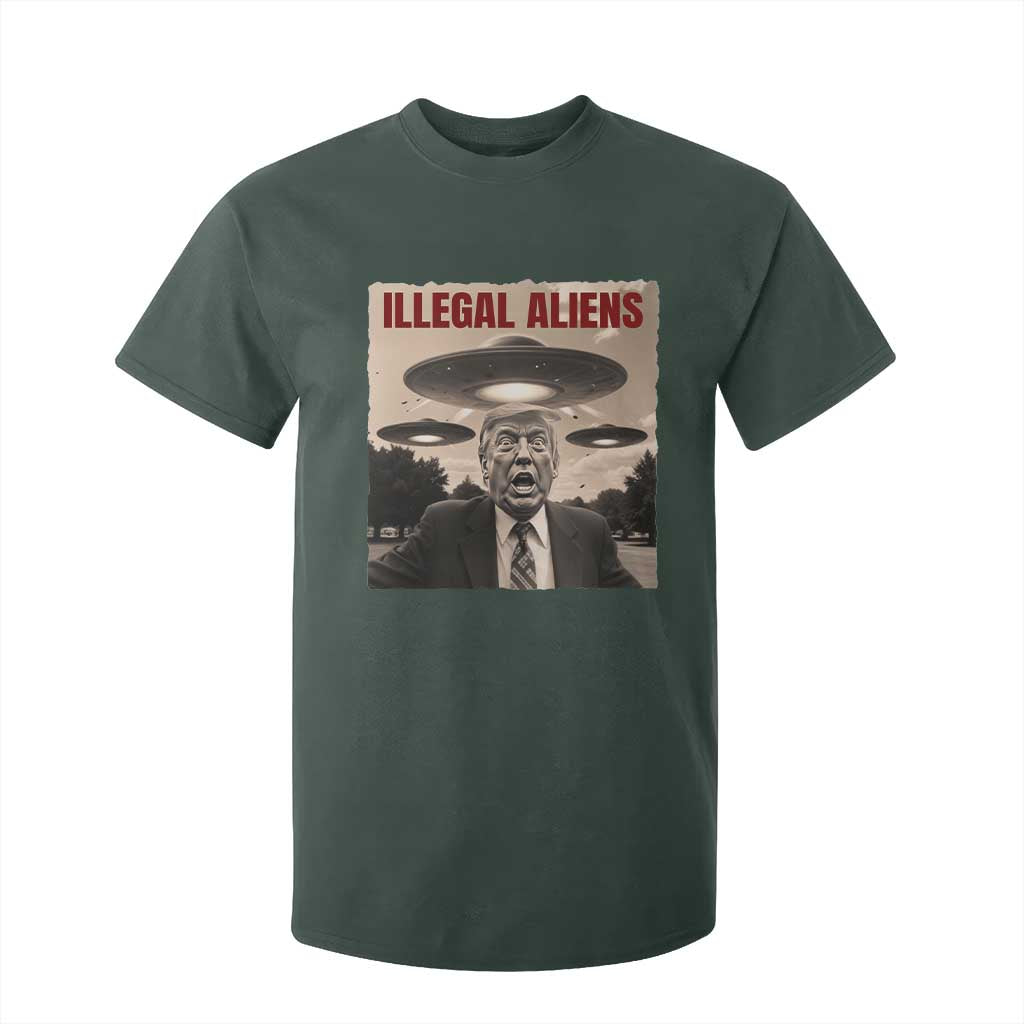 Funny Trump Illegal Aliens T Shirt For Kid TS09 Dark Forest Green Print Your Wear
