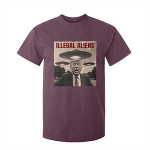 Funny Trump Illegal Aliens T Shirt For Kid TS09 Maroon Print Your Wear