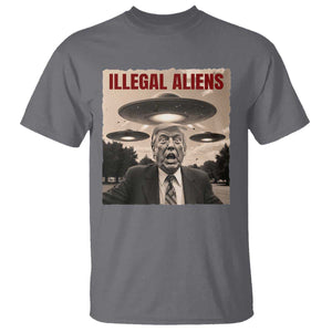 Funny Trump Illegal Aliens T Shirt TS09 Charcoal Print Your Wear